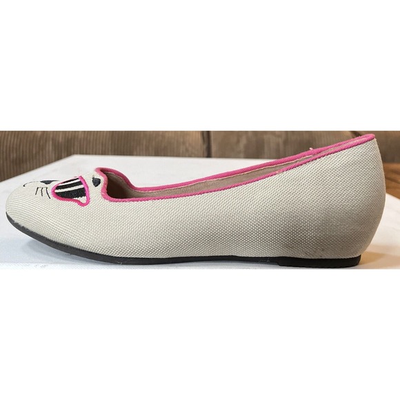 Cliffs By White Mountain Rachelle Flats Shoe Cat Glasses Beige Pink size 9.5M - Picture 2 of 6